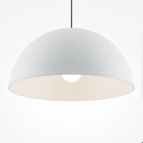 Maytoni basic colors lampada a sospensione semisferica bianca