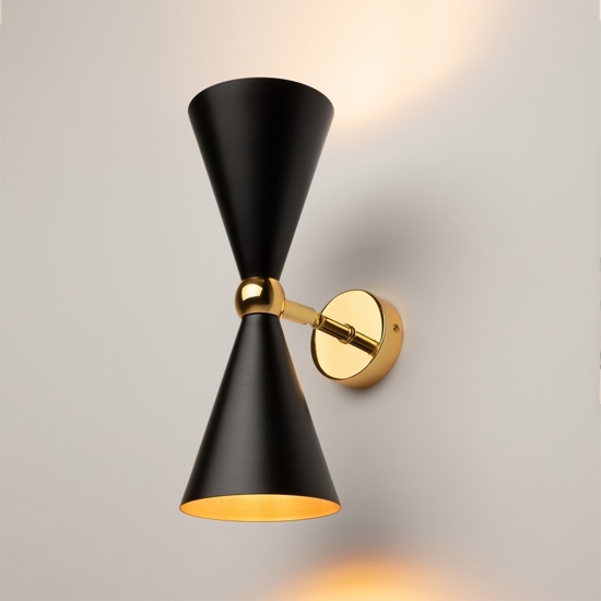 Maytoni vesper applique da parete nero moderno