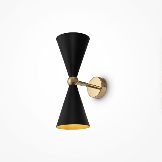 Maytoni vesper applique da parete nero moderno