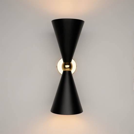 Maytoni vesper applique da parete nero moderno