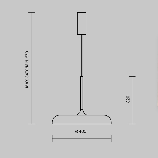 Maytoni gerhard lampada a sospensione led 26w 3000k grigia mod189pl-l18gr3k1