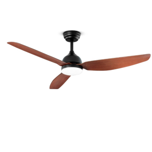 Perenz pegaso ventilatore da soffitto nero pale noce led cct ambienti >20mq