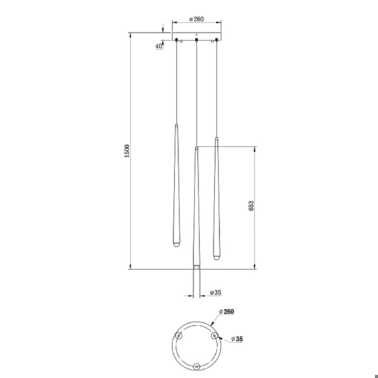 Maytoni cascade lampada a sospensione led 19w da 3000k a 4000k luci pendenti