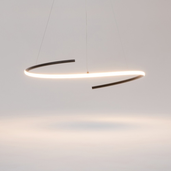 Maytoni curve lampadario moderno led 31w da 3000k a 4000k nero