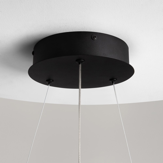 Maytoni curve lampadario moderno led 31w da 3000k a 4000k nero