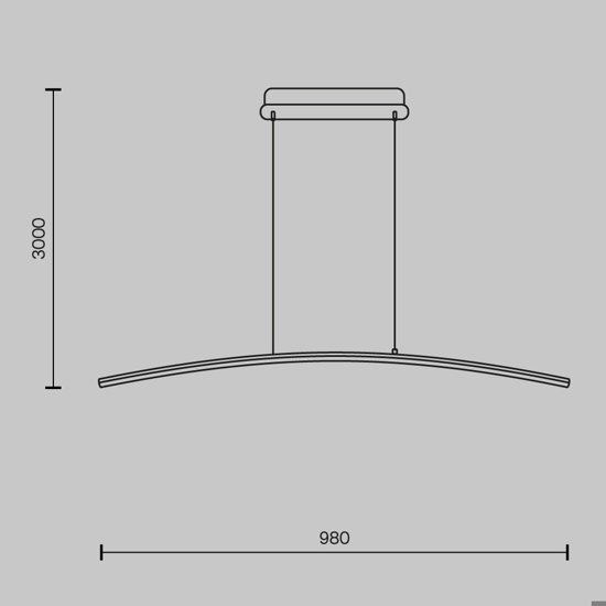 Maytoni curve lampadario cucina led 15w da 3000k a 4000k moderno