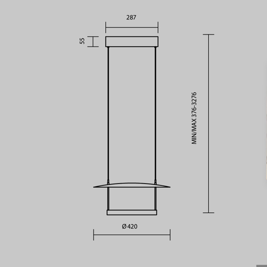 Maytoni ambience lampada a sospensione led 23w 3000k design originale