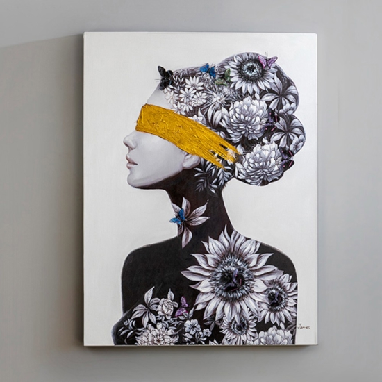 Quadro donna e arte moderna 120x90 cm pittura su tela