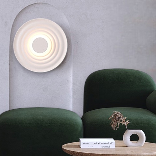 Maytoni nami applique da parete led 6w 2700k circolare bianco