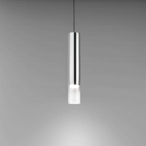 Ideal lux look sp1 d06 lampada a sospensione cromo cilindro