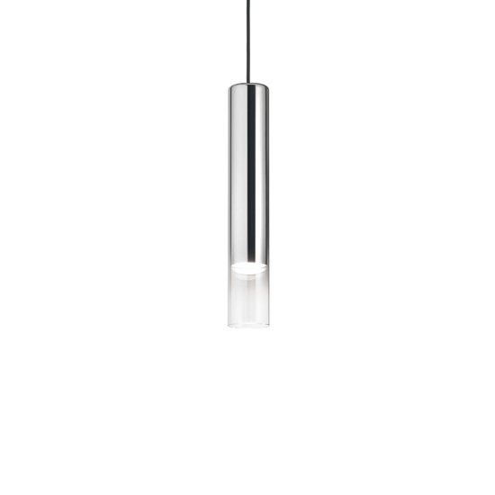 Ideal lux look sp1 d06 lampada a sospensione cromo cilindro