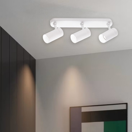 Plafoniera con 3 faretti led bianco isyluce per cucina moderna