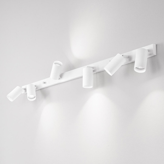 Plafoniera bianca con faretti orientabili 120cm isyluce