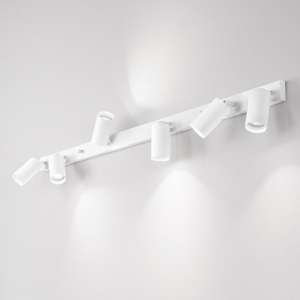 Plafoniera bianca con faretti orientabili 120cm isyluce
