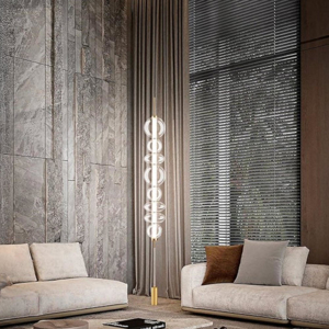Bubbles perenz lampada da terra bolle vetro led 3000k altezza regolabile