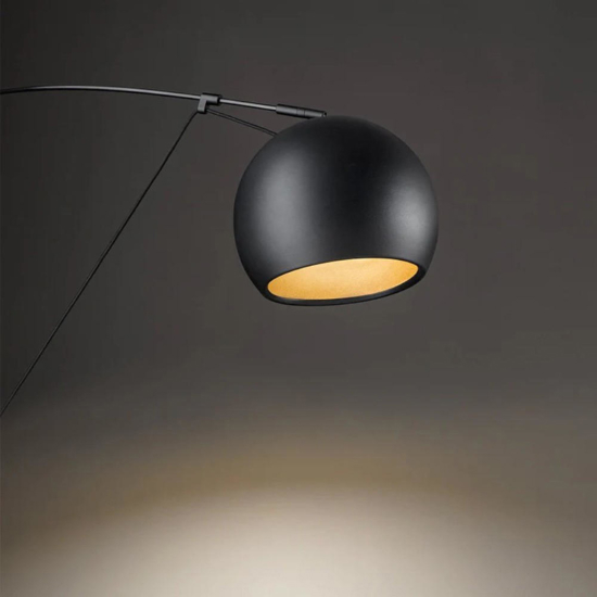 Perenz pulley lampada da terra piantata regolabile nero opaco