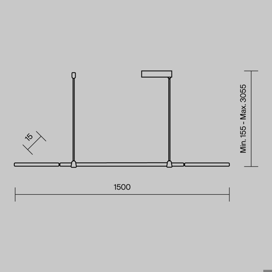 Maytoni halo lampadario cucina led 48w da 3000k a 4000k sottile