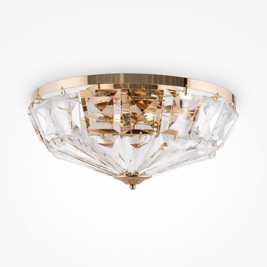 Maytoni facet plafoniera moderna circolare in vetro
