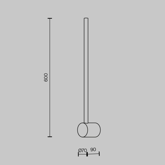 Maytoni light stick applique led 7w 3000k per comodino