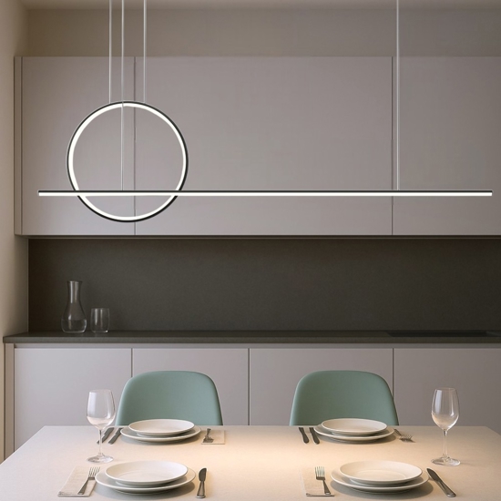 Maytoni halo lampadario cucina led 40w da 3000k a 4000k moderno