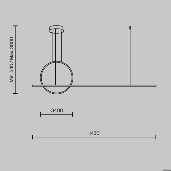 Maytoni halo lampadario cucina led 40w da 3000k a 4000k moderno