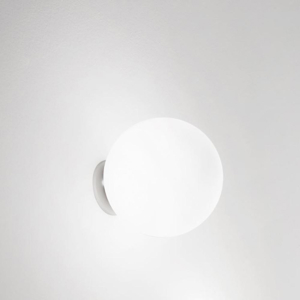 Affralux applique potiri moderna sfera vetro bianco 25cm