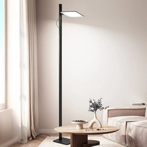 Piantana da terra da ufficio perenz radiante led cct oriantabile nera