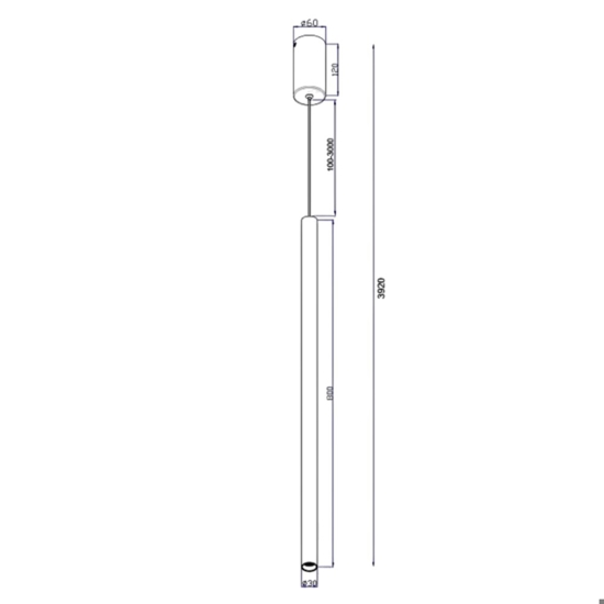 Maytoni pro extra lampada a sospensione led 6w 4000k cilindrica nera