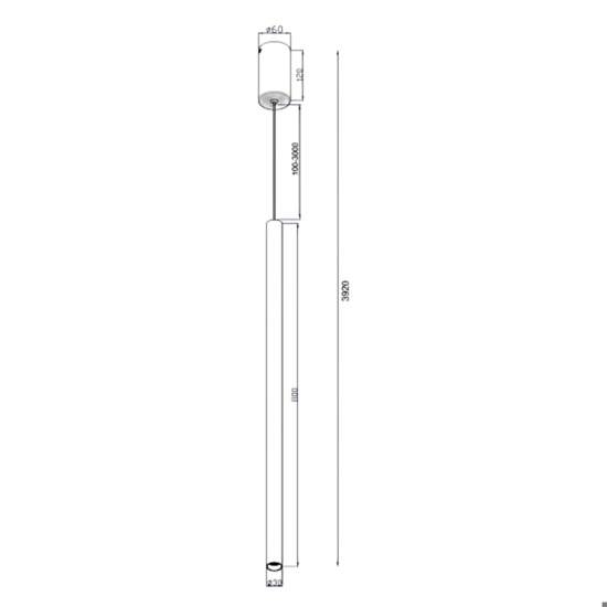 Maytoni pro extra lampada a sospensione led 6w 4000w sottile bianca