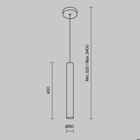 Maytoni pro focus lampada a sospensione cilindrica moderna