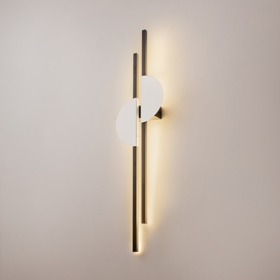 Maytoni skyline applique da parete led 23w 4000k colore nero e bianco