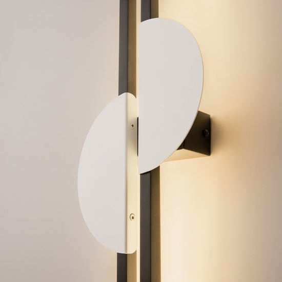 Maytoni skyline applique da parete led 23w 4000k colore nero e bianco