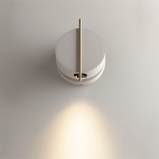 Maytoni nuance applique da comodino led 3w 3000k bianco tondo