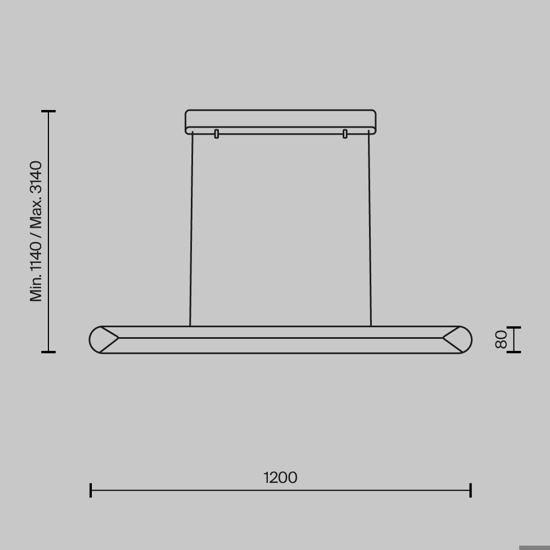 Maytoni motion lampadario cucina led 40w 3000k design minimal