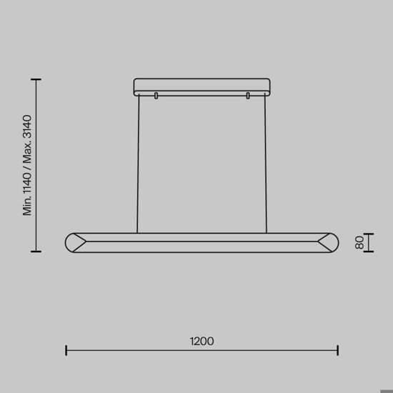 Maytoni motion lampadario led 40w 3000k per tavolo cucina