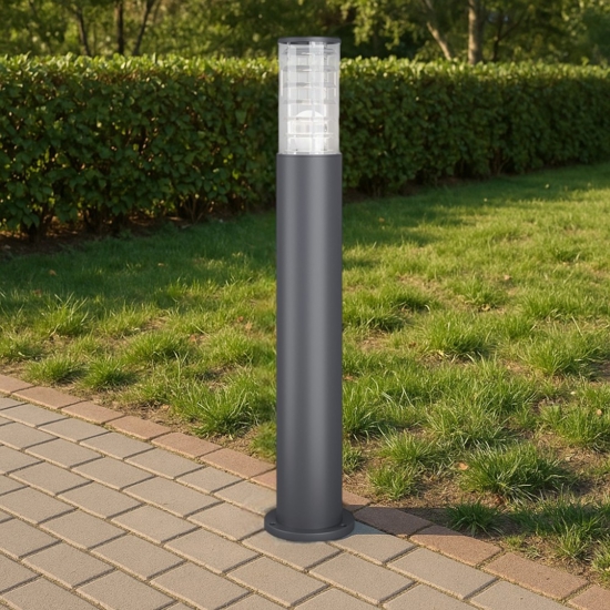 Maytoni bronx lampione da giardino ip54 colore grigio