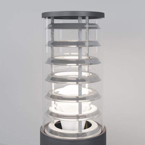 Maytoni bronx lampione da giardino ip54 colore grigio