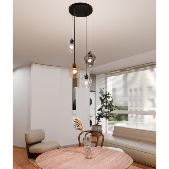 Lampadario vetri colorati per soggiorno moderno fp