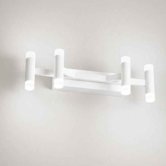 Perenz candles applique da parete moderna bianca 4 luci led 3000k