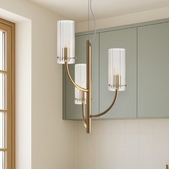 Maytoni arco lampadario da cucina paralumi in vetro