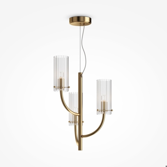 Maytoni arco lampadario da cucina paralumi in vetro