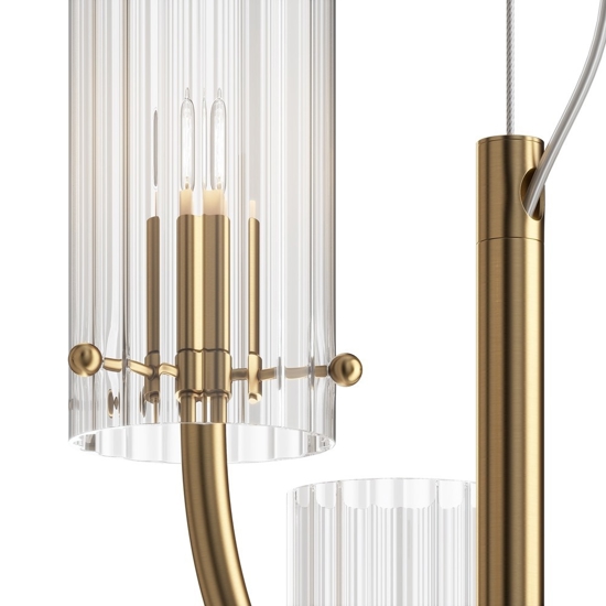 Maytoni arco lampadario da cucina paralumi in vetro