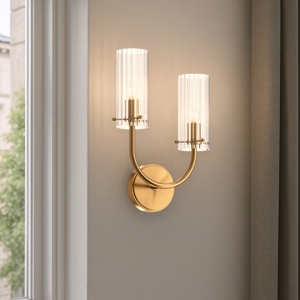 Maytoni arco applique da parete colore oro portalampada in vetro
