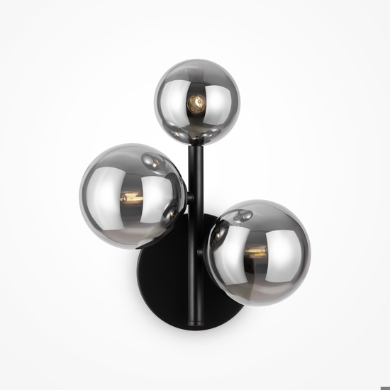 Maytoni dallas applique da parete 3 luci colore nero