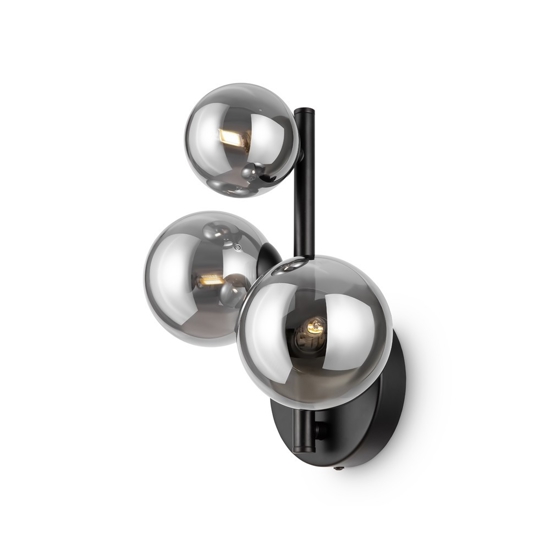 Maytoni dallas applique da parete 3 luci colore nero
