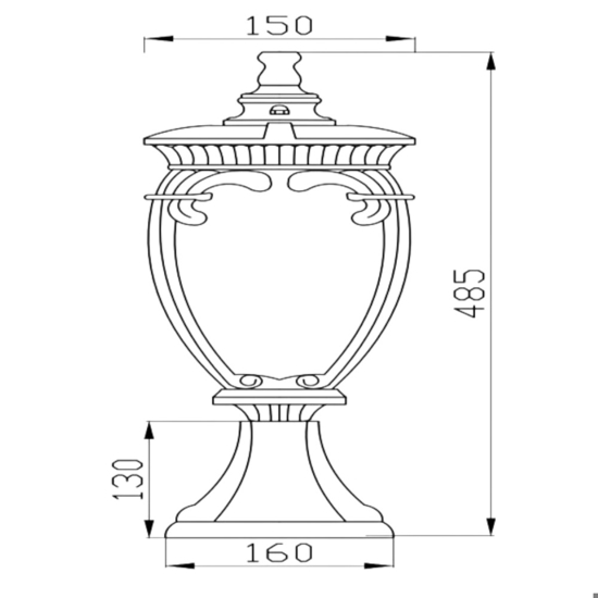 Maytonio fleur lampioncino da giardino ip44 portalampada in vetro