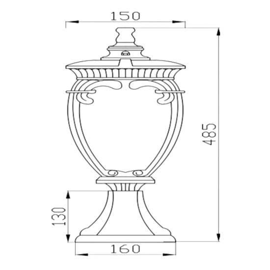 Maytoni fleur lampioncino da giardino ip44 effetto anticato
