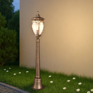 Maytoni fleur lampione da giardino ip44 colore oro
