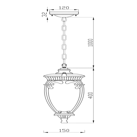 Maytoni fleur lampadario per esterno ip44 design a lanterna