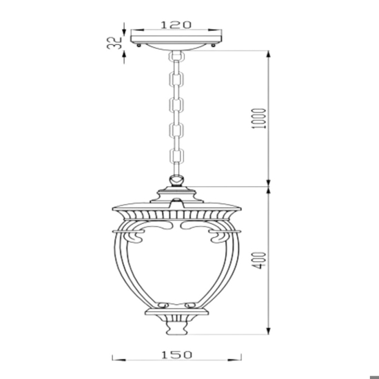 Maytoni fleur lampadario per esterno ip44 colore oro